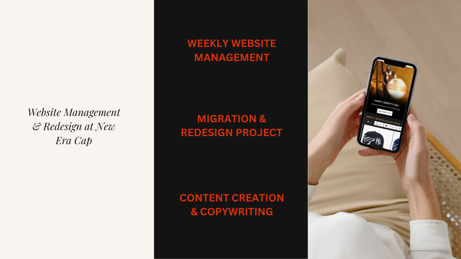 Case study deck, scope of website management